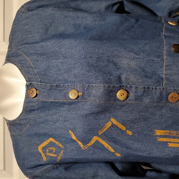 On The Rocks California Women's Denim Button-Down Long Sleeve & Skirt - Medium - Picture 2 of 11